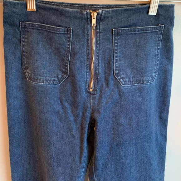 💙🧿 Flared Denim Jeans with Front Zipper 🧿💙 - Picture 2 of 8